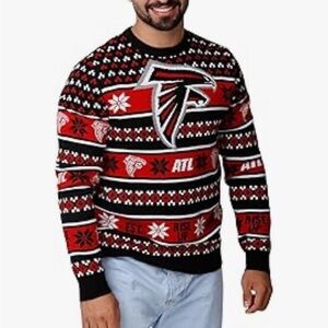 Atlanta Falcons Ugly Christmas Sweater NEW XXL FOCO NFL Red Black Football